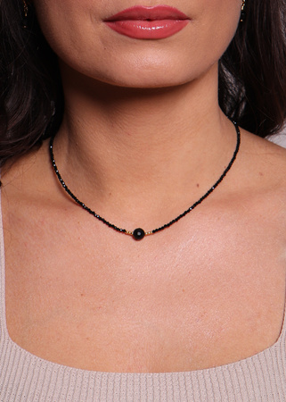 Naszyjnik czarny turmalin ochrona