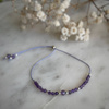 Birthstone Bracelet for February Silver