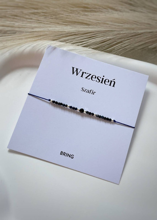 Bransoletka Kamień Urodzeniowy - Wrzesień srebrna