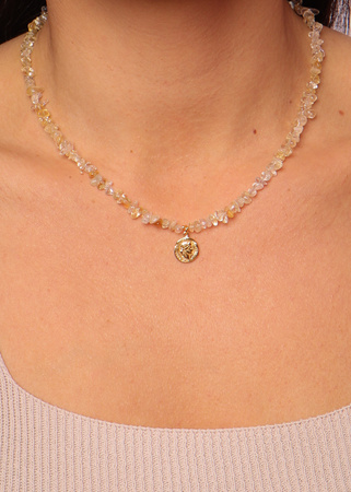 Naszyjnik cytryn z zawieszką