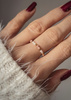 Elastic Ring Natural Stones Rose Quartz and Rhodochrosite