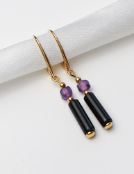 3 cm gold-plated, faceted hoop earrings