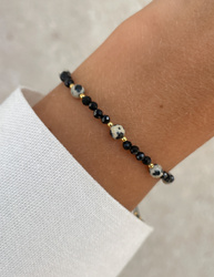 Bracelet Natural Stones Rose Quartz and Rhodochrosite