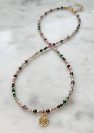 Naszyjnik Znak Zodiaku Skorpion Kamienie Naturalne z Zawieszką