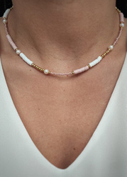 Necklace Katsuki Beads and Natural Pearls