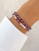 Bransoletki na gumce - opal, ametyst z hematytem