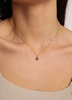 Necklace made of natural stones dendritic agate gold-plated toggle with a pendant