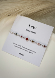 Bracelet zodiac sign Leo silver balls