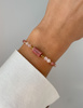 Bracelet Natural Stones Rose Quartz and Rhodochrosite