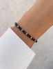 Bransoletka na gumce z Noc Kairu z hematytem -siła, odwaga, spokój