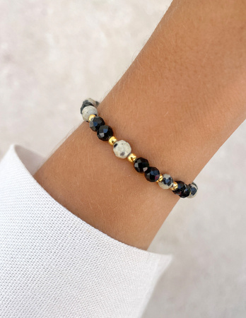 Talizman - czarny turmalin, jaspis dalmatyński, hematyt - ochrona i dobrobyt