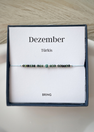 Birthstone Bracelet for December silver