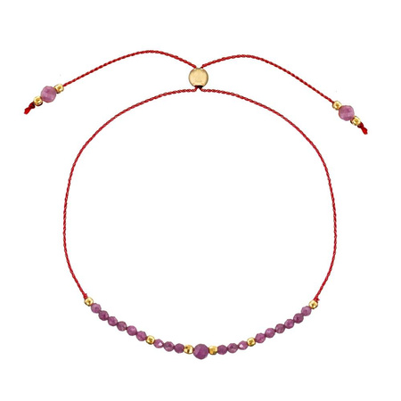 Bransoletka Kamień Urodzeniowy - Lipiec pozłacana