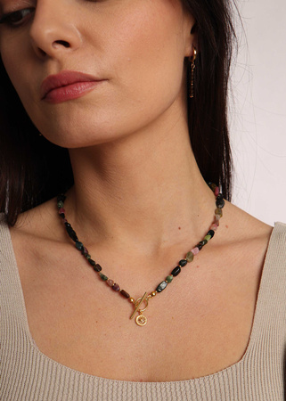 Naszyjnik Mix Turmalinów Toggle z zawieszką