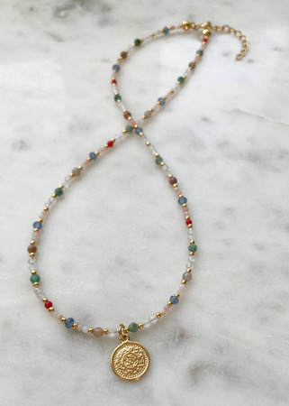 Naszyjnik Znak Zodiaku Rak Kamienie Naturalne z Zawieszką