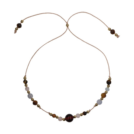 Bransoletka znak zodiaku Bliźnięta pozłacane kulki 