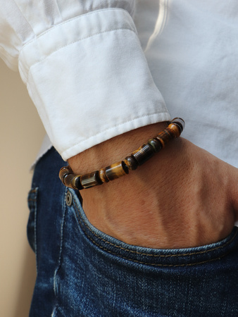 Bransoletka męska - tygrysie oko