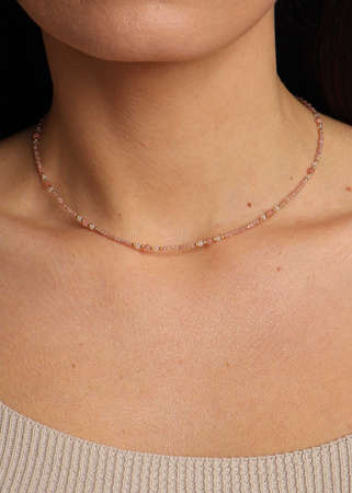 Naszyjnik Rodochrozyt i Kwarc Różowy