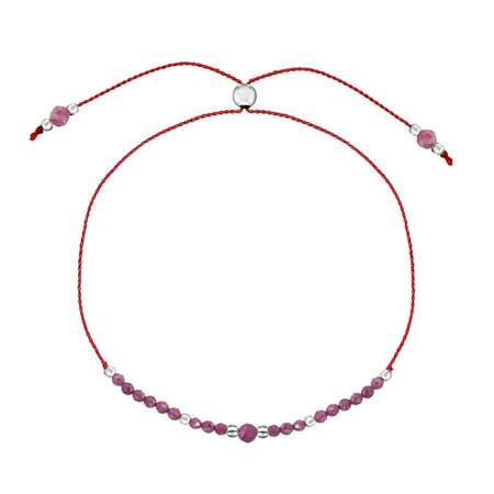 Birthstone Bracelet for July Silver