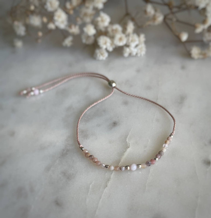 Birthstone Bracelet for April Silver