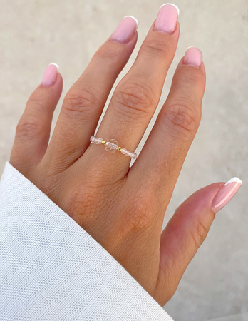 Pierścionek elastyczny - Kryształ Górski