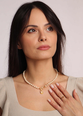 Naszyjnik z kamieni naturalnych Jaspis Toggle z zawieszką