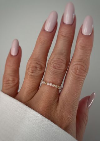 Pierścionek elastyczny opal