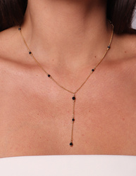 Necklace made of natural stones dendritic agate gold-plated toggle with a pendant