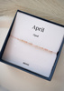 Birthstone Bracelet for April Silver