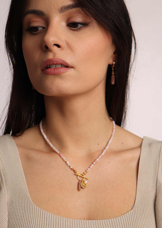 Naszyjnik z kamieni naturalnych Opal Toggle z zawieszką