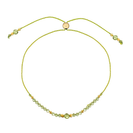 Birthstone Bracelet for August Gold-Plated Silver