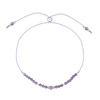 Birthstone Bracelet for February Silver
