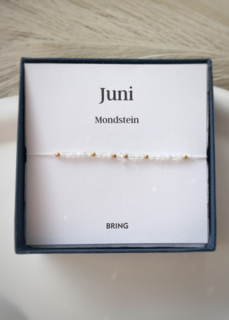 Birthstone Bracelet for June Gold-Plated Silver