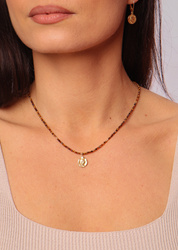 Necklace made of natural spinel stones