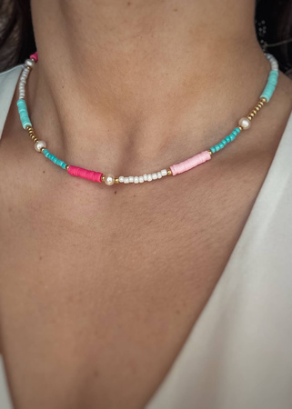 Naszyjnik Koraliki Katsuki i Perły Naturalne