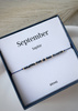 Birthstone Bracelet for September Gold-Plated Silver