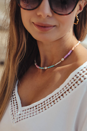 Naszyjnik Koraliki Katsuki i Perły Naturalne