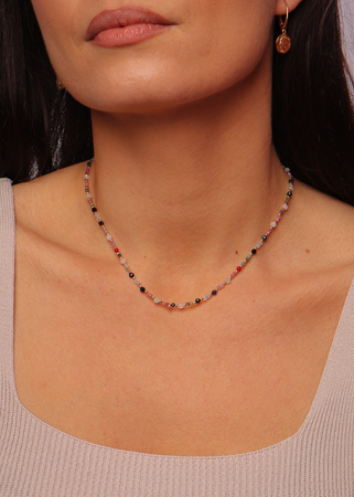 Naszyjnik Znak Zodiaku Waga Kamienie Naturalne