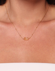 Necklace made of natural stones dendritic agate gold-plated toggle with a pendant