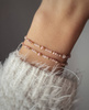Bracelet Natural Stones Rose Quartz and Rhodochrosite