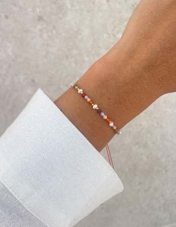 Bransoletka na nici z cyrkonii z perełką Lea - pewność siebie, dobrobyt, ochrona