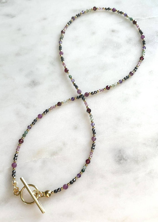 Naszyjnik Znak Zodiaku Baran Kamienie Naturalne z Toggle