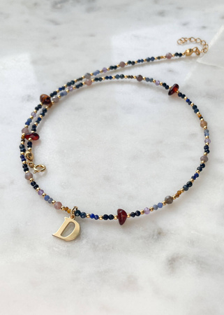 Naszyjnik Znak Zodiaku Panna Kamienie Naturalne z Zawieszką