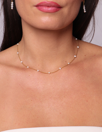 Necklace made of natural stones dendritic agate gold-plated toggle with a pendant