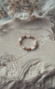 Elastic Ring Natural Stones Rose Quartz and Rhodochrosite