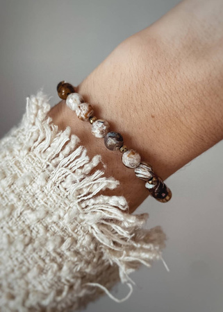 Bransoletka na gumce z Jaspisów