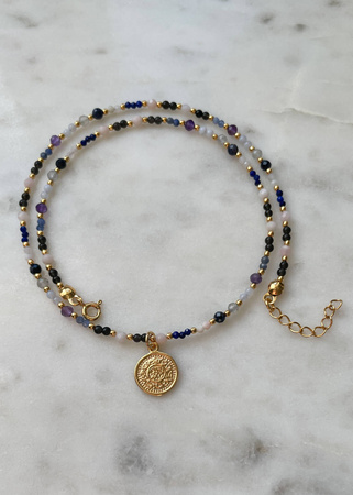 Naszyjnik Znak Zodiaku Strzelec Kamienie Naturalne z Zawieszką