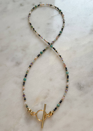 Naszyjnik Znak Zodiaku Wodnik Kamienie Naturalne Toggle