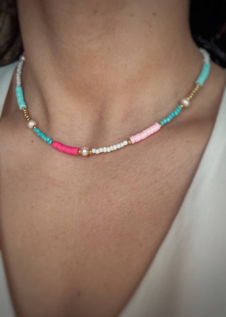 Naszyjnik Koraliki Katsuki i Perły Naturalne