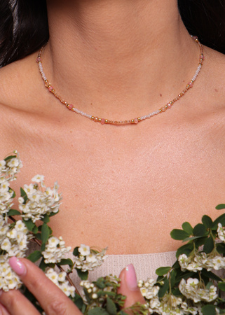 Naszyjnik cyrkonia jadeit toho